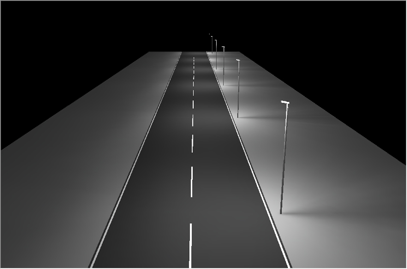 縱向道路（lù）照明“陰影”示意圖